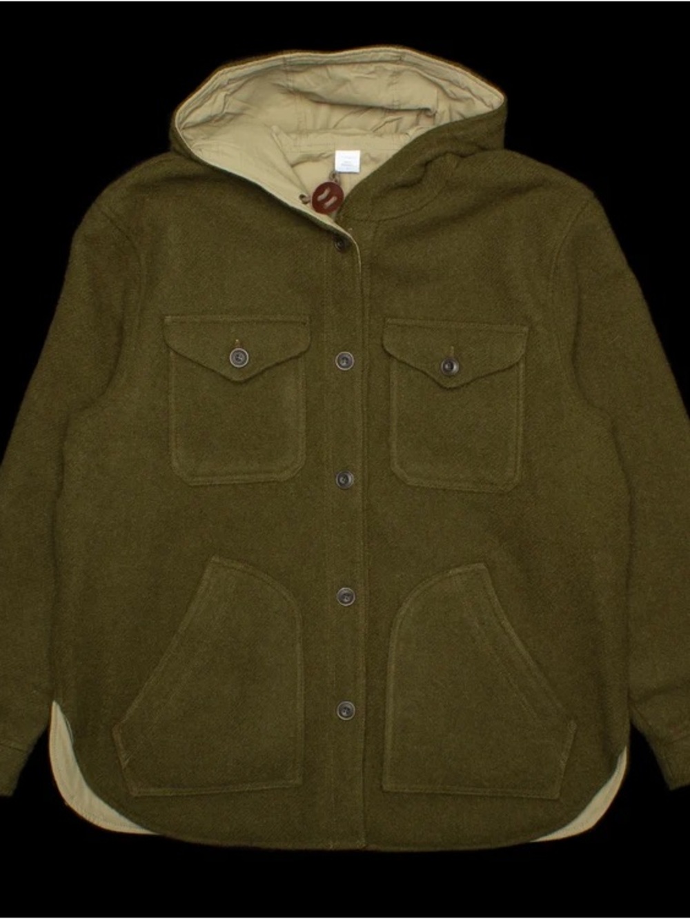Filson Snohomish Olive Hooded Wool Jacket Sz S Like New Condition!